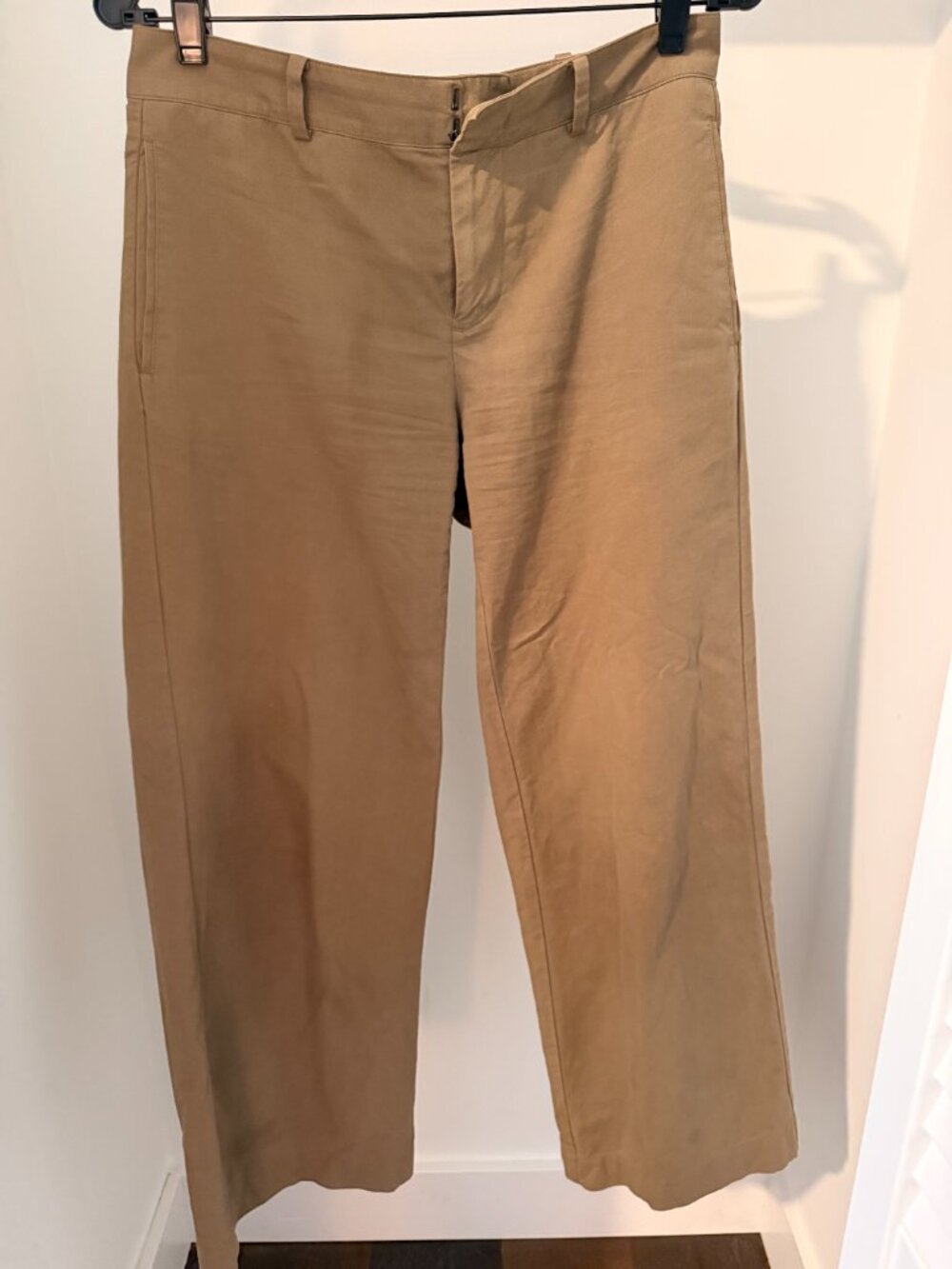 Vince Cotton Low-Rise Wide-Leg Pants – Mojave – Size 4